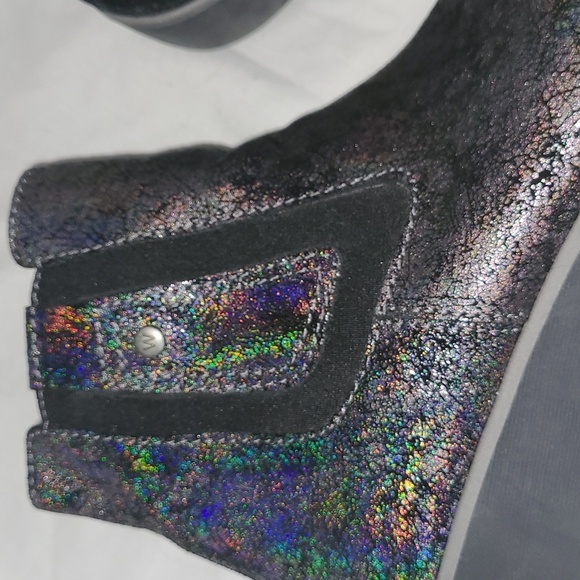 Wolky* Leather* Basky* Iridescent Black* Wedge Boots* Sz EU40/US9.5 - Picture 9 of 10